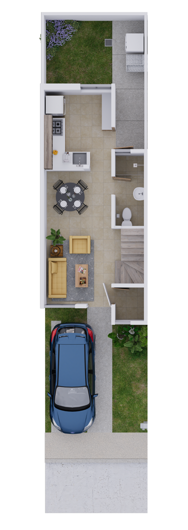 Planta baja 2 recámaras