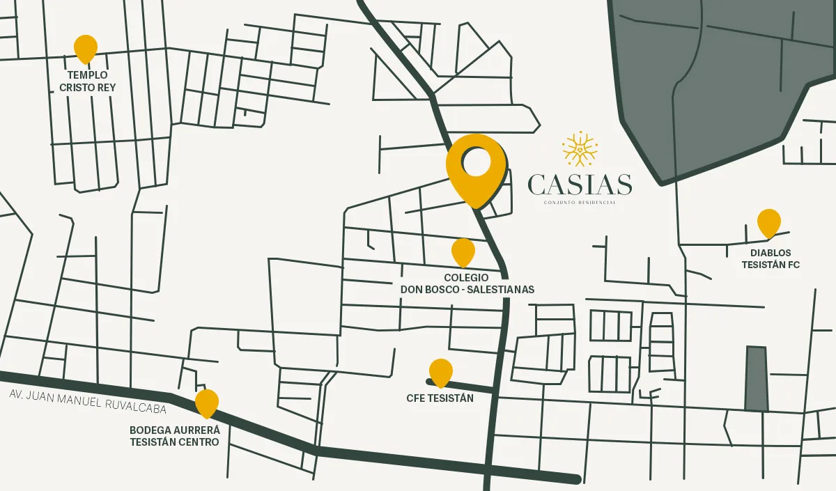 Mapa de ubicación de Casias Residencial
